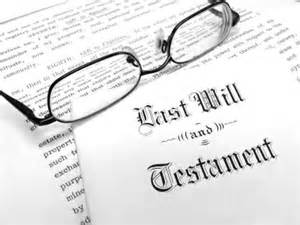Last Will and Testament with Glasses